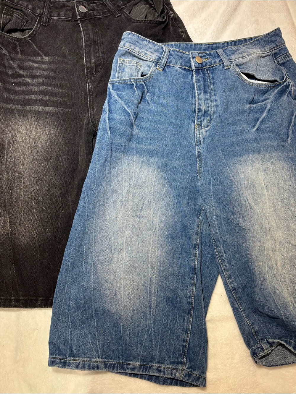 Women’s Washed Blue Denim Jean Shorts bundle